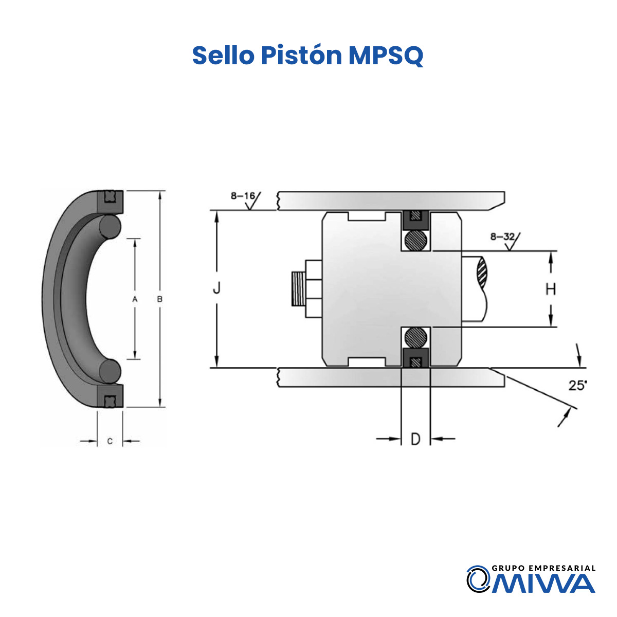 Sello Pistón MPSQ