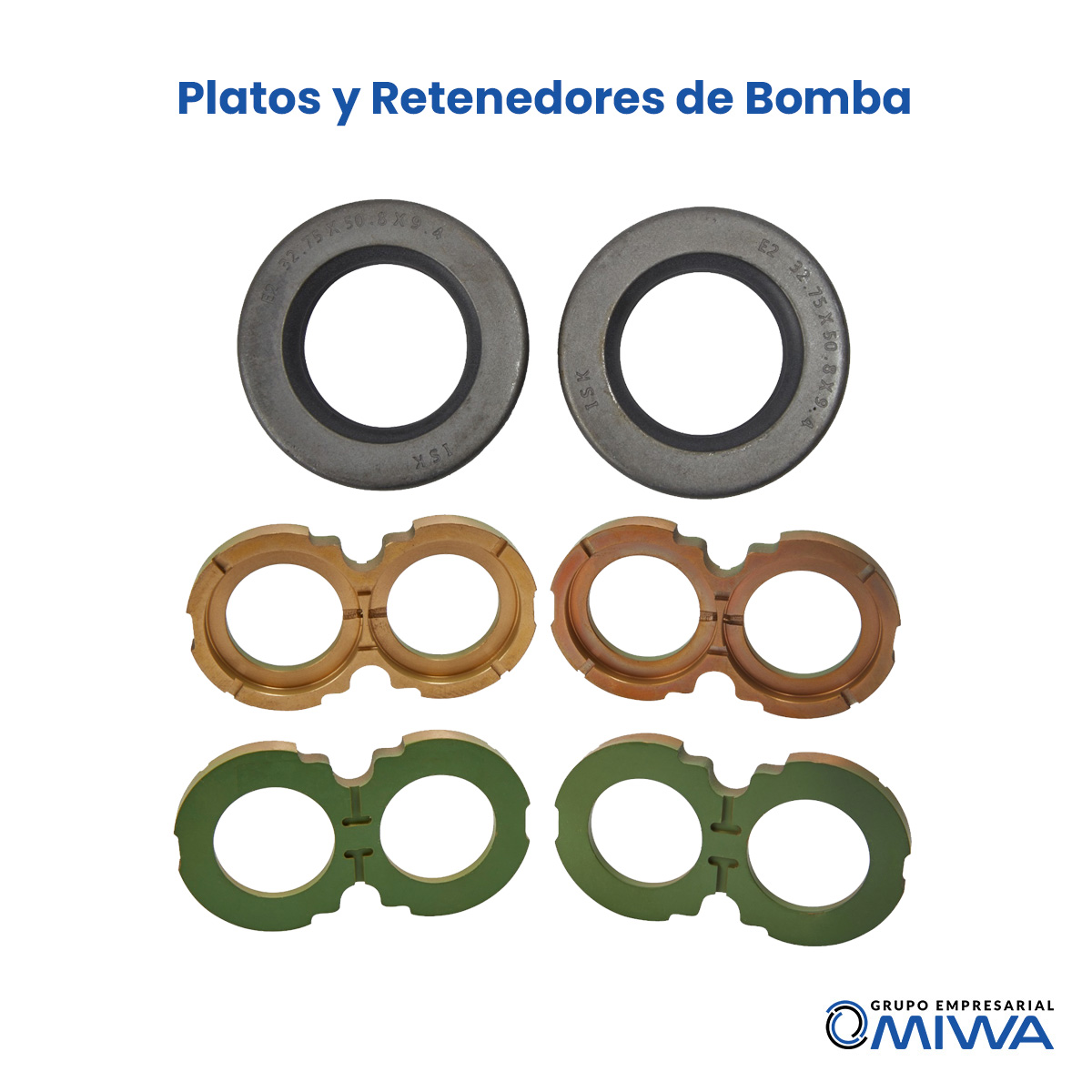 Platos y retenedores de bomba